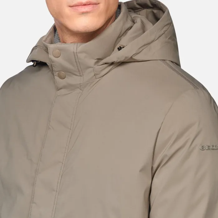 Geox Down Jackets AURELIO MAN Fallen Rock Short Down Jacket Fallen Rock 8211 Man