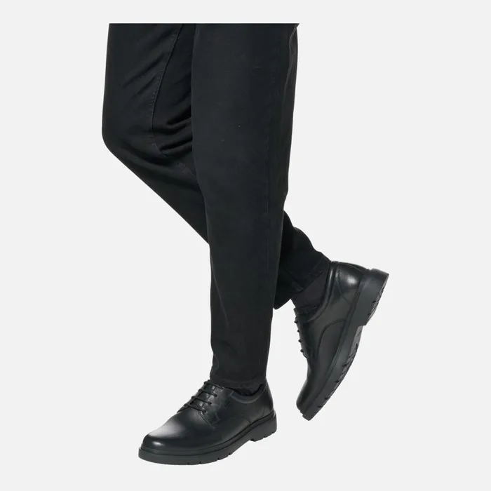 Geox Formal Shoes SPHERICA EC1 ABX MAN Black Leather Shoes Black 8211 Man