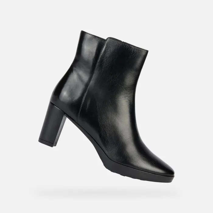 Geox Heels WALK PLEASURE Medium Heel Ankle Boots Black Woman Geox Black 8211 Woman Geox Heels WALK PLEASURE Medium Heel Ankle Boots Black Woman Geox Black 8211 Woman
