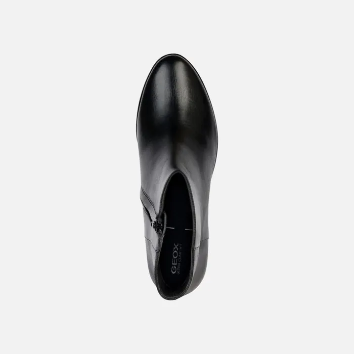 Geox Heels WALK PLEASURE Medium Heel Ankle Boots Black Woman Geox Black 8211 Woman