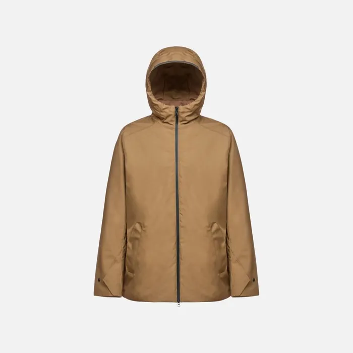 Geox Jackets CLINTFORD ABX MAN Hazelnut Brown Short Parka Hazelnut Brown 8211 Man Geox Jackets CLINTFORD ABX MAN Hazelnut Brown Short Parka Hazelnut Brown 8211 Man