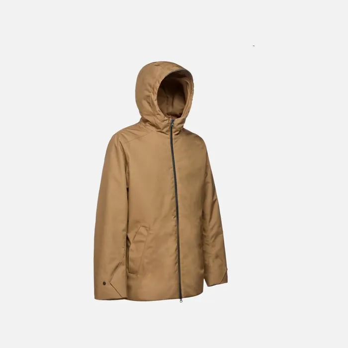 Geox Jackets CLINTFORD ABX MAN Hazelnut Brown Short Parka Hazelnut Brown 8211 Man