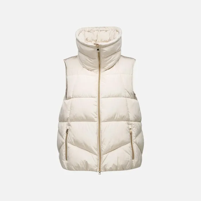 Geox Jackets DAMIANA WOMAN Moonbeam Sleeveless Moonbeam 8211 Woman
