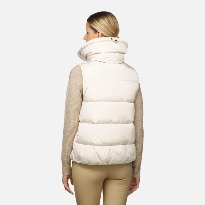 Geox Jackets DAMIANA WOMAN Moonbeam Sleeveless Moonbeam 8211 Woman