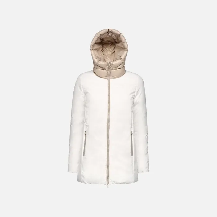 Geox Jackets SPHERICA WOMAN Blanc De BlancString Reversible Jacket Blanc De Blancstring 8211 Woman Geox Jackets SPHERICA WOMAN Blanc De BlancString Reversible Jacket Blanc De Blancstring 8211 Woman