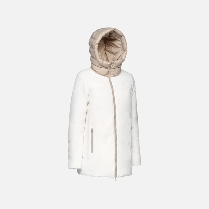 Geox Jackets SPHERICA WOMAN Blanc De BlancString Reversible Jacket Blanc De Blancstring 8211 Woman