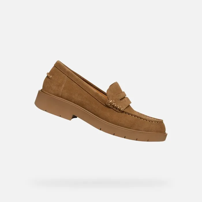 Geox Loafers SPHERICA EC1 WOMAN Mud Suede Loafers Mud 8211 Woman