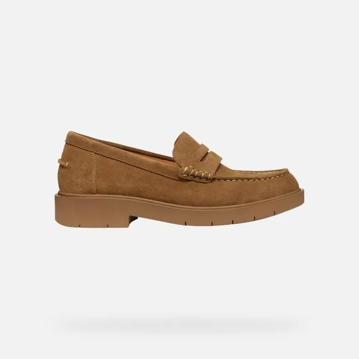 Geox Loafers SPHERICA EC1 WOMAN Mud Suede Loafers Mud 8211 Woman