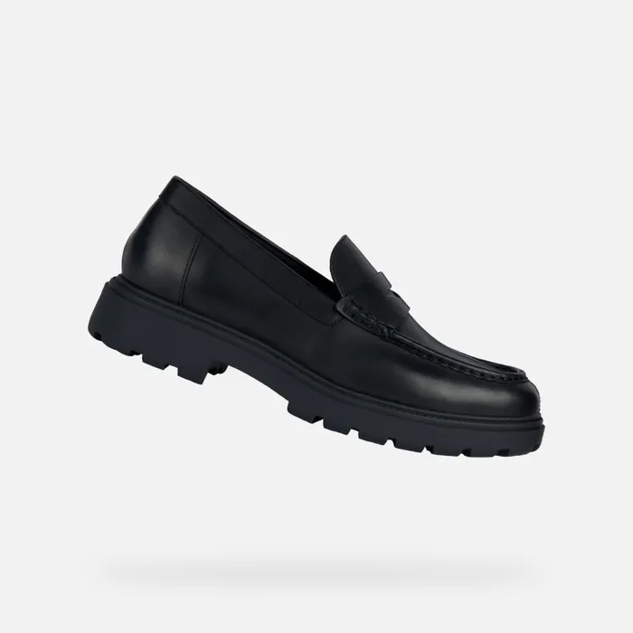 Geox Loafers SPHERICA EC7 Leather Loafers Black Man Geox Black 8211 Man