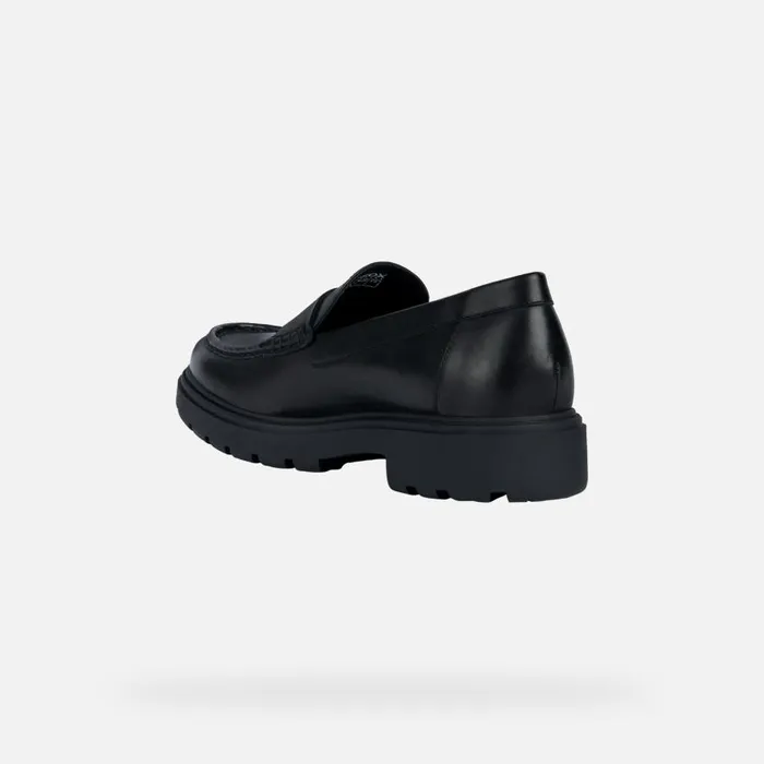 Geox Loafers SPHERICA EC7 Leather Loafers Black Man Geox Black 8211 Man