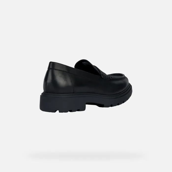 Geox Loafers SPHERICA EC7 Leather Loafers Black Man Geox Black 8211 Man