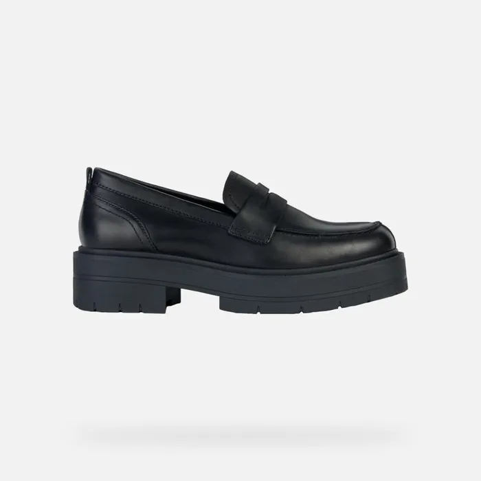 Geox Loafers SPHERICA EC7 Women039s Black Leather Loafers Geox Black 8211 Woman