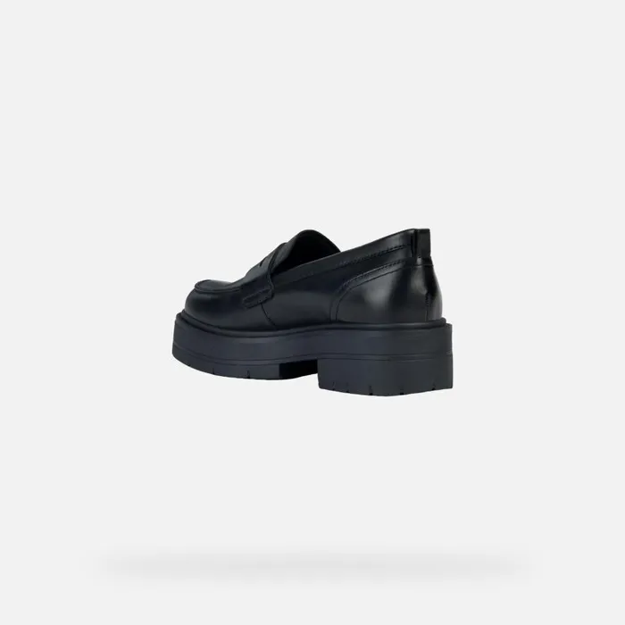 Geox Loafers SPHERICA EC7 Women039s Black Leather Loafers Geox Black 8211 Woman