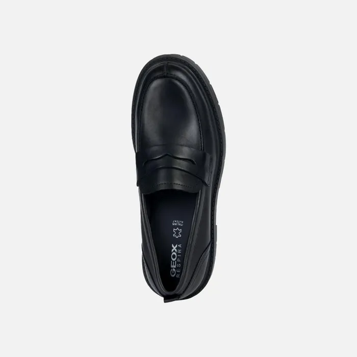 Geox Loafers SPHERICA EC7 Women039s Black Leather Loafers Geox Black 8211 Woman