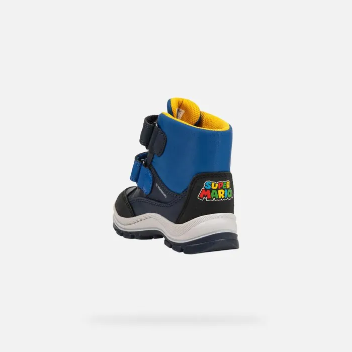 Geox MidCalf Boots FLANFIL ABX BABY NavyRoyal Nintendo 8211 Supermario Navyroyal 8211 Kids