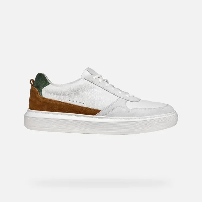 Geox Sneakers DEIVEN MAN Off WhiteCognac Low Top Sneakers Off Whitecognac 8211 Man