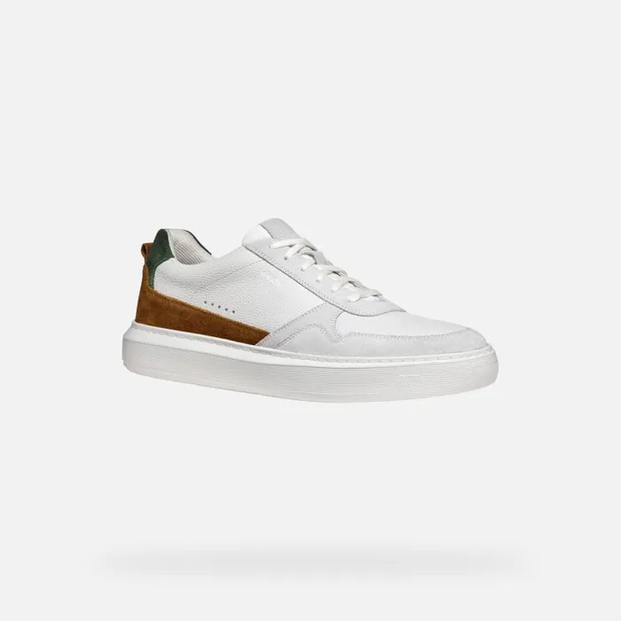 Geox Sneakers DEIVEN MAN Off WhiteCognac Low Top Sneakers Off Whitecognac 8211 Man