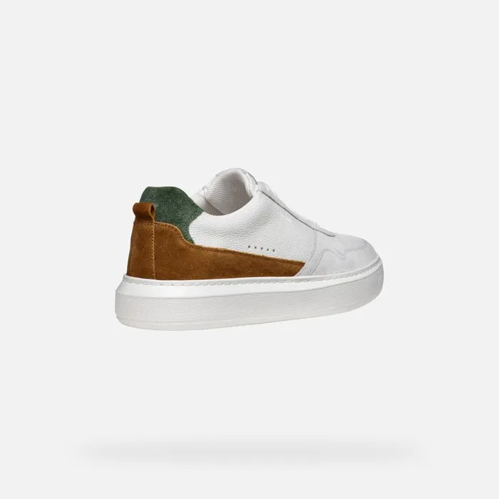 Geox Sneakers DEIVEN MAN Off WhiteCognac Low Top Sneakers Off Whitecognac 8211 Man