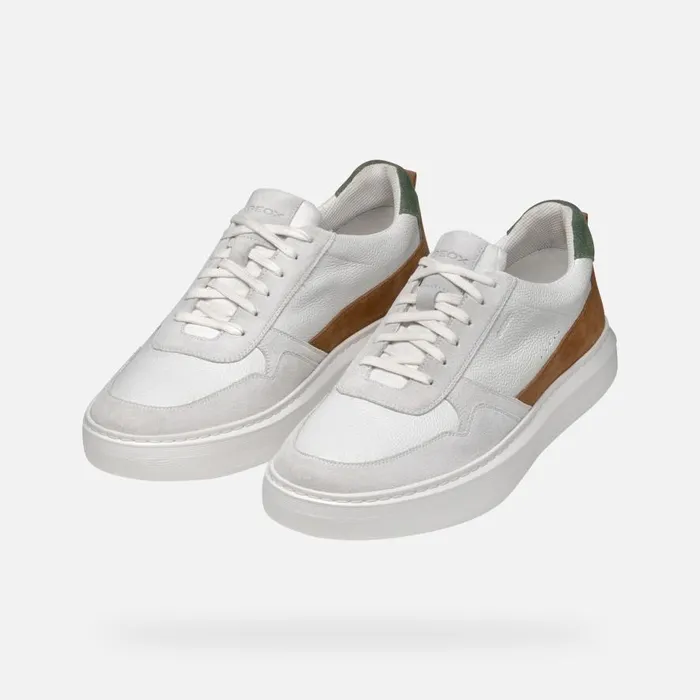 Geox Sneakers DEIVEN MAN Off WhiteCognac Low Top Sneakers Off Whitecognac 8211 Man