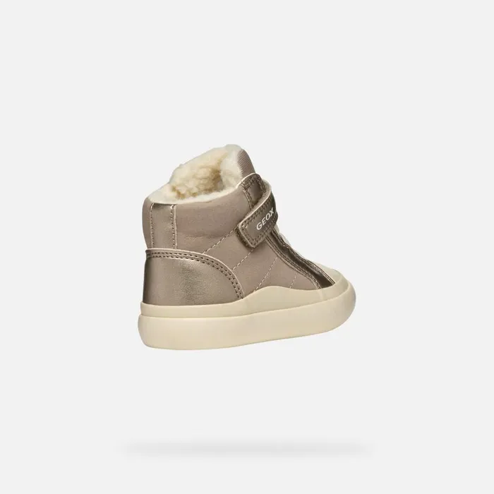 Geox Sneakers GISLI BABY Dark Beige High Top Sneakers Dark Beige 8211 Kids