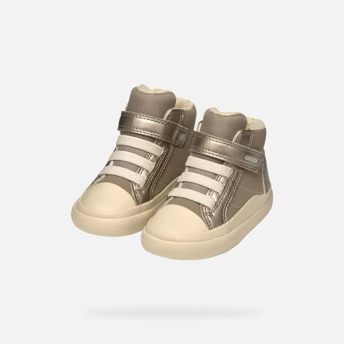 Geox Sneakers GISLI BABY Dark Beige High Top Sneakers Dark Beige 8211 Kids