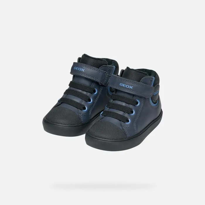 Geox Sneakers GISLI TODDLER BOY NavyLight Blue High Top Sneakers Navylight Blue 8211 Kids