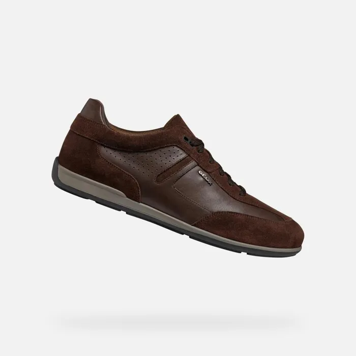 Geox Sneakers IONIO MAN Dark Coffee Low Top Sneakers Dark Coffee 8211 Man