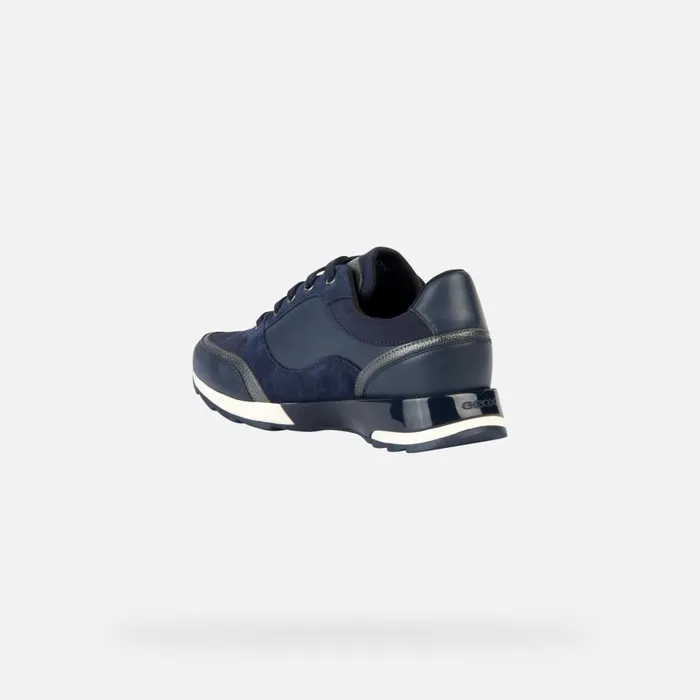Geox Sneakers NEW ANEKO B ABX B Waterproof Shoes Denim Woman Geox Dark Jeans 8211 Woman