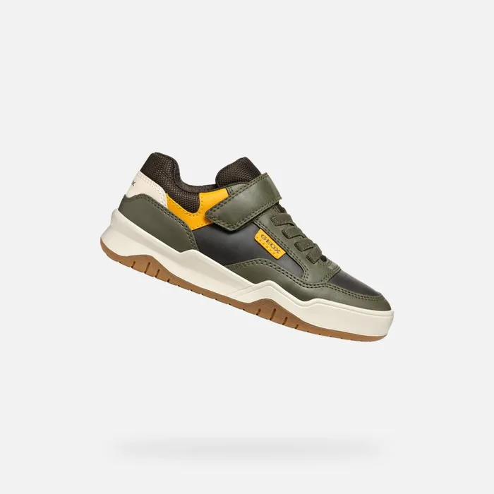 Geox Sneakers PERTH BOY Dark GreenOchre Yellow Low Top Sneakers Dark Greenochre Yellow 8211 Kids Geox Sneakers PERTH BOY Dark GreenOchre Yellow Low Top Sneakers Dark Greenochre Yellow 8211 Kids