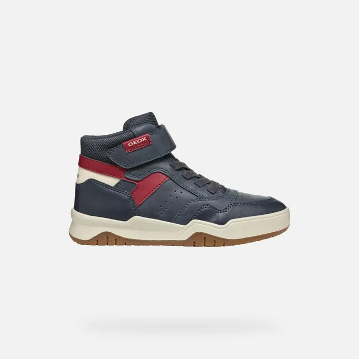 Geox Sneakers PERTH BOY NavyDark Red High Top Sneakers Navydark Red 8211 Kids