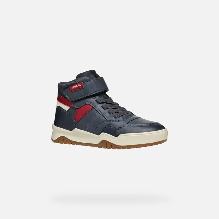 Geox Sneakers PERTH BOY NavyDark Red High Top Sneakers Navydark Red 8211 Kids