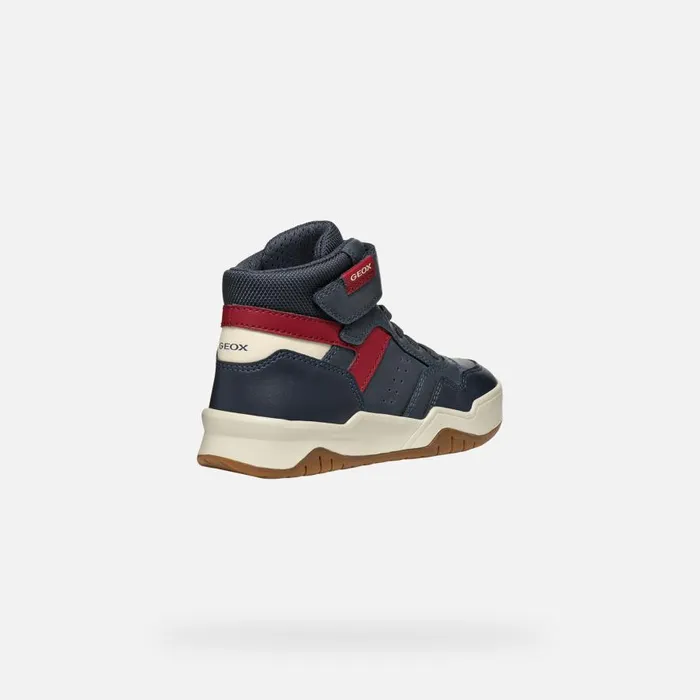 Geox Sneakers PERTH BOY NavyDark Red High Top Sneakers Navydark Red 8211 Kids