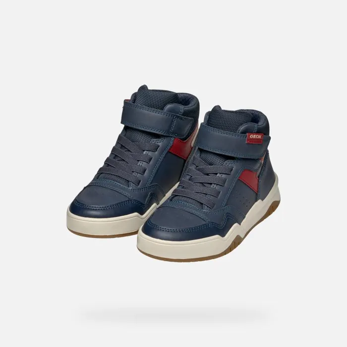 Geox Sneakers PERTH BOY NavyDark Red High Top Sneakers Navydark Red 8211 Kids