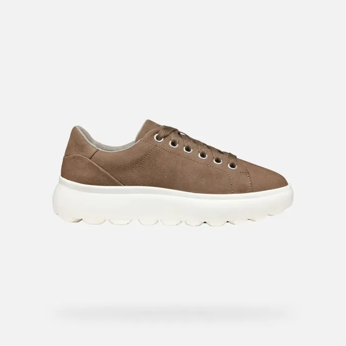 Geox Sneakers SPHERICA EC41 WOMAN Dark Taupe Low Top Sneakers Dark Taupe 8211 Woman