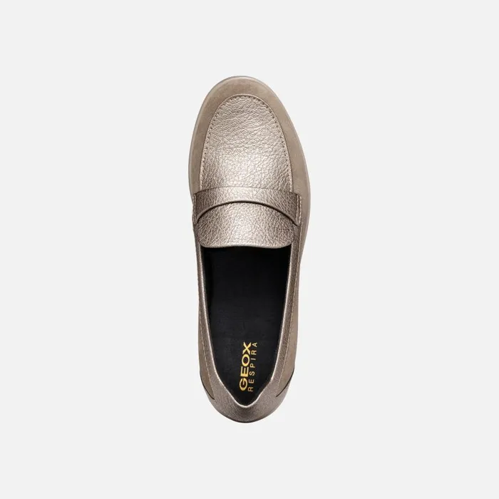 Geox Wedges ILDE WOMAN Taupe Heeled Loafers Taupe 8211 Woman