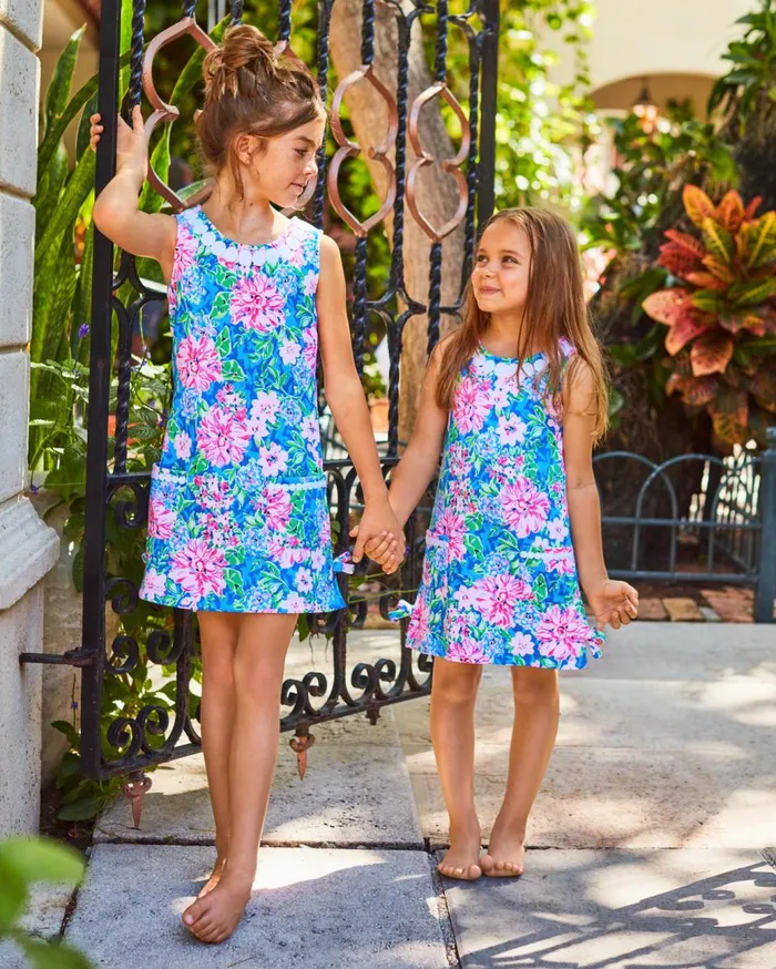 Girls Lilly Pulitzer Girls Dresses and Rompers Girls Little Lilly Knit Shift Dress Multi Spring In Your Step Girls Lilly Pulitzer Girls Dresses and Rompers Girls Little Lilly Knit Shift Dress Multi Spring In Your Step