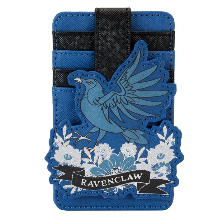 Harry Potter Ravenclaw House Floral Tattoo Card Holder Unisex Loungefly Bags and Wallets Harry Potter Ravenclaw House Floral Tattoo Card Holder Unisex Loungefly Bags and Wallets
