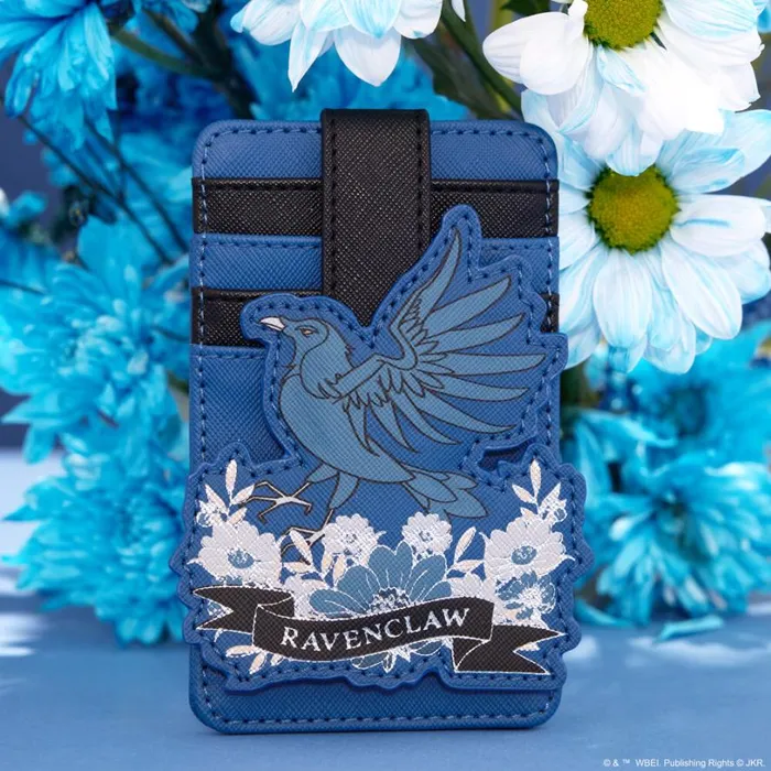 Harry Potter Ravenclaw House Floral Tattoo Card Holder Unisex Loungefly Bags and Wallets Harry Potter Ravenclaw House Floral Tattoo Card Holder Unisex Loungefly Bags and Wallets