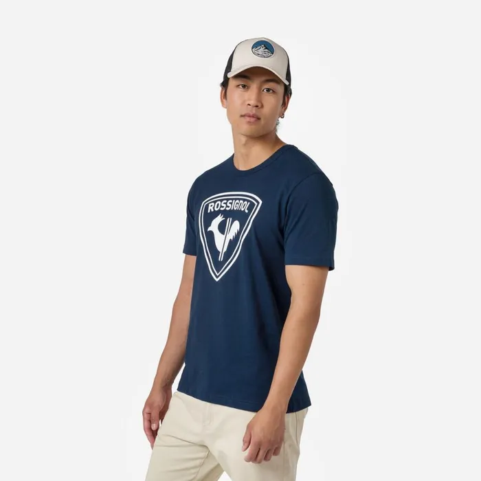 Herren Polos Und TShirts Rossignol Logo Rossignol HerrenTShirt Darknavy715