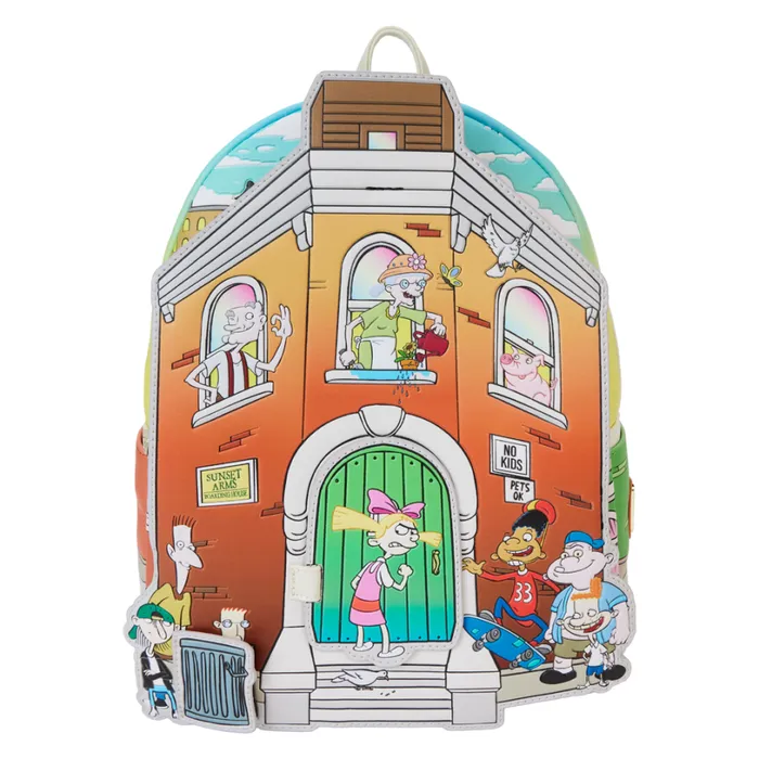 Hey Arnold Sunset Arms Boarding House Mini Backpack Unisex Loungefly Bags and Wallets Hey Arnold Sunset Arms Boarding House Mini Backpack Unisex Loungefly Bags and Wallets