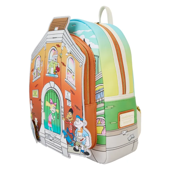 Hey Arnold Sunset Arms Boarding House Mini Backpack Unisex Loungefly Bags and Wallets