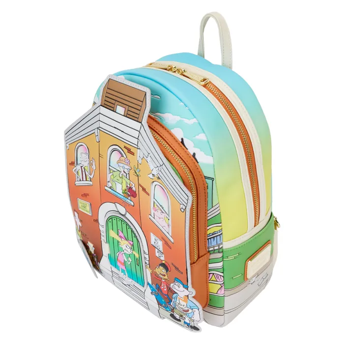 Hey Arnold Sunset Arms Boarding House Mini Backpack Unisex Loungefly Bags and Wallets