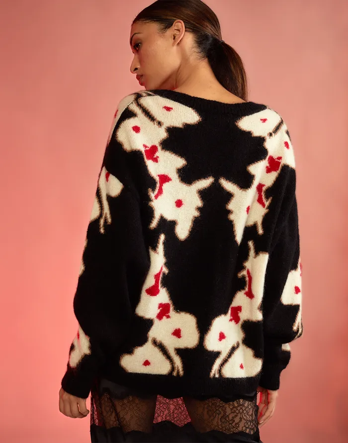 Intarsia Cardigan 8211 Blkmt Women Cynthia Rowley Tops