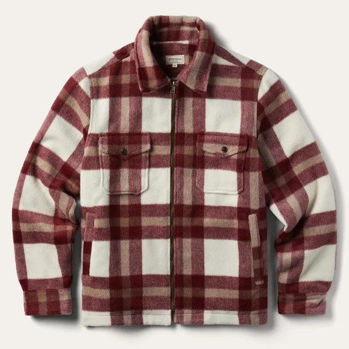 Jackets Men Stetson Plaid Lined JacShirt Red