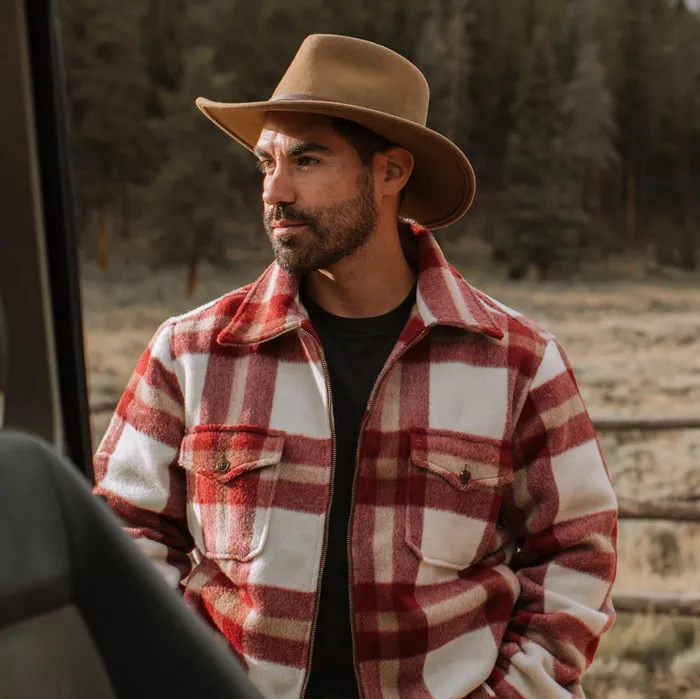 Jackets Men Stetson Plaid Lined JacShirt Red