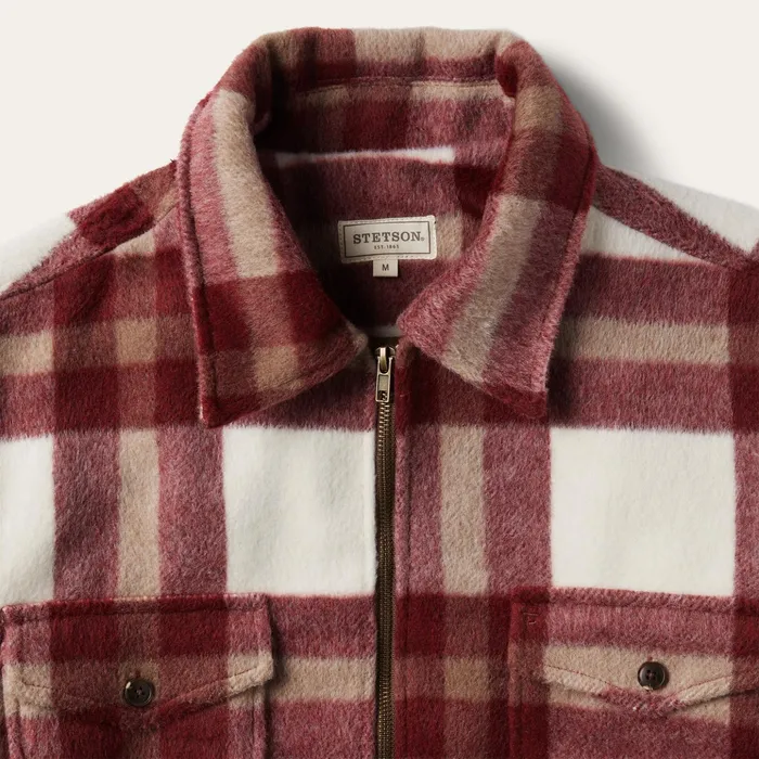 Jackets Men Stetson Plaid Lined JacShirt Red