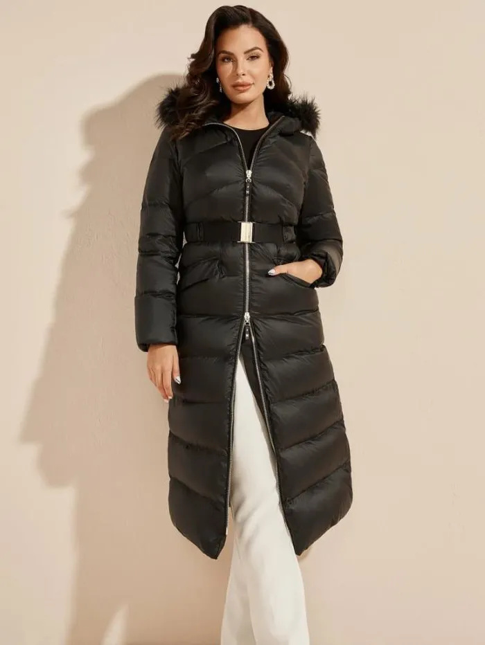 Jackets Women Marciano Elin Longline Down Jacket Black