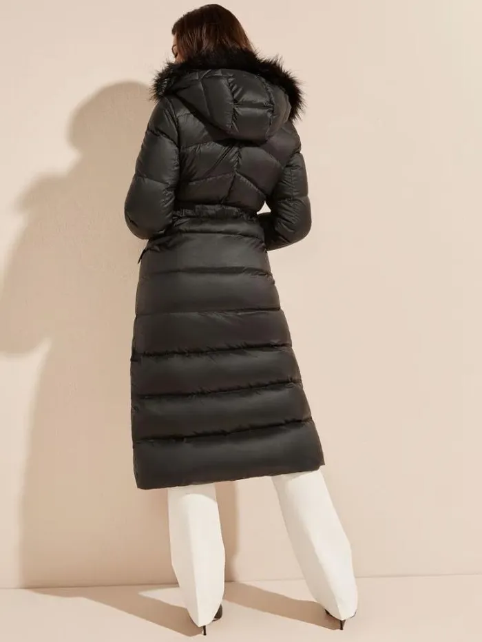 Jackets Women Marciano Elin Longline Down Jacket Black Jackets Women Marciano Elin Longline Down Jacket Black