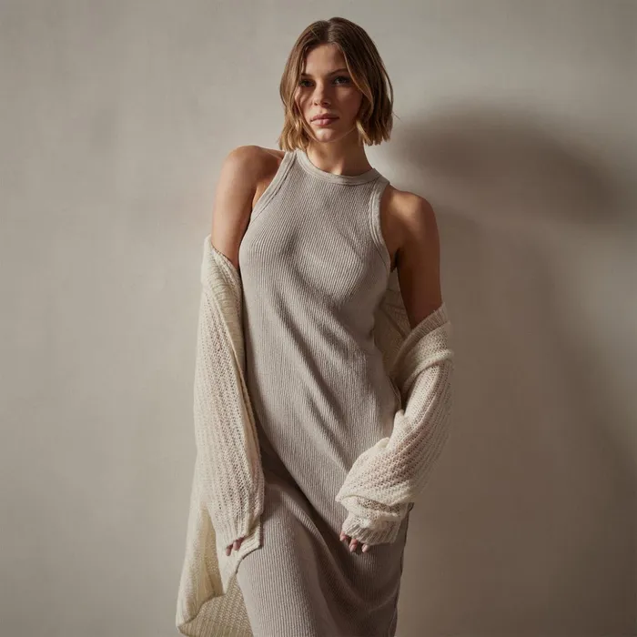 James Perse DressesJumpsuits Cotton Cashmere Tank Dress Toast 8211 Women