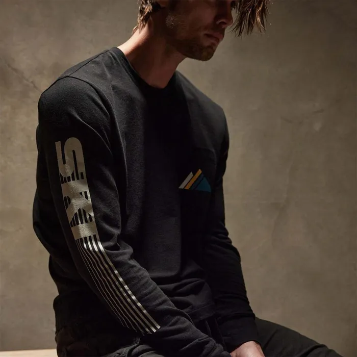 James Perse Graphics Long Sleeve Ski Patrol Graphic Black 8211 Men